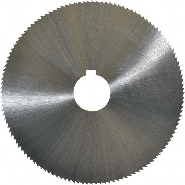 Controx - 5" Diam x 1/16" Blade Thickness x 1" Arbor Hole Diam, 128 Tooth Slitting and Slotting Saw - Arbor Connection, Right Hand, Uncoated, Cobalt, Concave Ground, Contains Keyway - Industrial Tool & Supply