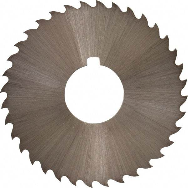 Controx - 2" Diam x 1/16" Blade Thickness x 5/8" Arbor Hole Diam, 36 Tooth Slitting and Slotting Saw - Arbor Connection, Right Hand, Uncoated, Cobalt, 15° Rake, Concave Ground, Contains Keyway - Industrial Tool & Supply