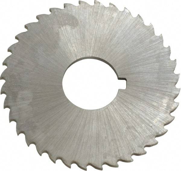 Controx - 2" Diam x 0.0781" Blade Thickness x 5/8" Arbor Hole Diam, 36 Tooth Slitting and Slotting Saw - Arbor Connection, Right Hand, Uncoated, Cobalt, 15° Rake, Concave Ground, Contains Keyway - Industrial Tool & Supply