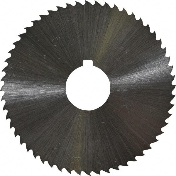 Controx - 2-1/2" Diam x 0.0469" Blade Thickness x 5/8" Arbor Hole Diam, 56 Tooth Slitting and Slotting Saw - Arbor Connection, Right Hand, Uncoated, Cobalt, 15° Rake, Concave Ground, Contains Keyway - Industrial Tool & Supply