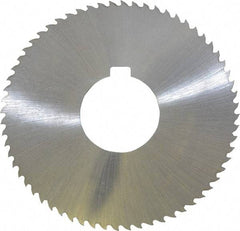 Controx - 3" Diam x 0.04" Blade Thickness x 1" Arbor Hole Diam, 64 Tooth Slitting and Slotting Saw - Arbor Connection, Right Hand, Uncoated, Cobalt, 15° Rake, Concave Ground, Contains Keyway - Industrial Tool & Supply