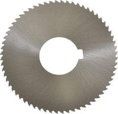 Controx - 3" Diam x 0.0469" Blade Thickness x 1" Arbor Hole Diam, 64 Tooth Slitting and Slotting Saw - Arbor Connection, Right Hand, Uncoated, Cobalt, 15° Rake, Concave Ground, Contains Keyway - Industrial Tool & Supply