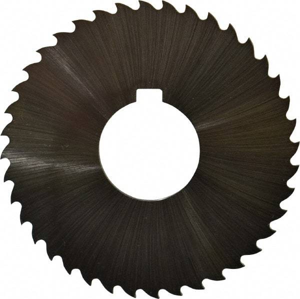 Controx - 3" Diam x 0.0781" Blade Thickness x 1" Arbor Hole Diam, 40 Tooth Slitting and Slotting Saw - Arbor Connection, Right Hand, Uncoated, Cobalt, 15° Rake, Concave Ground, Contains Keyway - Industrial Tool & Supply