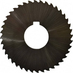 Controx - 3" Diam x 0.0781" Blade Thickness x 1" Arbor Hole Diam, 40 Tooth Slitting and Slotting Saw - Arbor Connection, Right Hand, Uncoated, Cobalt, 15° Rake, Concave Ground, Contains Keyway - Industrial Tool & Supply