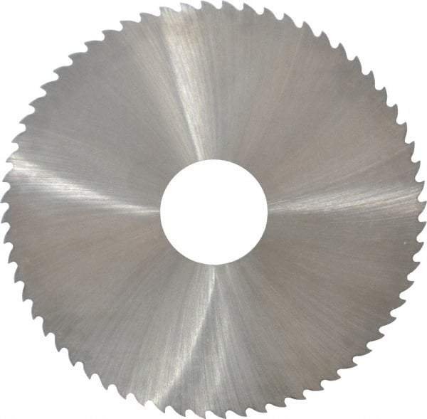 Controx - 4" Diam x 0.025" Blade Thickness x 1" Arbor Hole Diam, 64 Tooth Slitting and Slotting Saw - Arbor Connection, Right Hand, Uncoated, Cobalt, 15° Rake, Concave Ground - Industrial Tool & Supply
