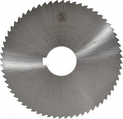 Controx - 4" Diam x 0.0313" Blade Thickness x 1" Arbor Hole Diam, 64 Tooth Slitting and Slotting Saw - Arbor Connection, Right Hand, Uncoated, Cobalt, 15° Rake, Concave Ground - Industrial Tool & Supply