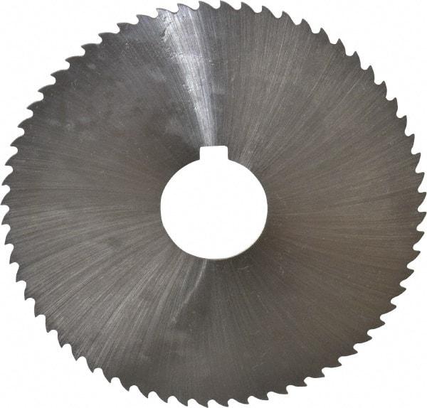 Controx - 4" Diam x 0.04" Blade Thickness x 1" Arbor Hole Diam, 64 Tooth Slitting and Slotting Saw - Arbor Connection, Right Hand, Uncoated, Cobalt, 15° Rake, Concave Ground, Contains Keyway - Industrial Tool & Supply