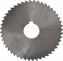 Controx - 4" Diam x 0.0781" Blade Thickness x 1" Arbor Hole Diam, 48 Tooth Slitting and Slotting Saw - Arbor Connection, Right Hand, Uncoated, Cobalt, 15° Rake, Concave Ground, Contains Keyway - Industrial Tool & Supply