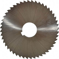 Controx - 4" Diam x 1/8" Blade Thickness x 1" Arbor Hole Diam, 48 Tooth Slitting and Slotting Saw - Arbor Connection, Right Hand, Uncoated, Cobalt, 15° Rake, Concave Ground, Contains Keyway - Industrial Tool & Supply