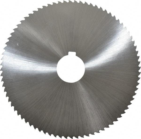 Controx - 5" Diam x 0.0313" Blade Thickness x 1" Arbor Hole Diam, 80 Tooth Slitting and Slotting Saw - Arbor Connection, Right Hand, Uncoated, Cobalt, 15° Rake, Concave Ground - Industrial Tool & Supply