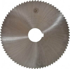Controx - 5" Diam x 0.04" Blade Thickness x 1" Arbor Hole Diam, 80 Tooth Slitting and Slotting Saw - Arbor Connection, Right Hand, Uncoated, Cobalt, 15° Rake, Concave Ground, Contains Keyway - Industrial Tool & Supply