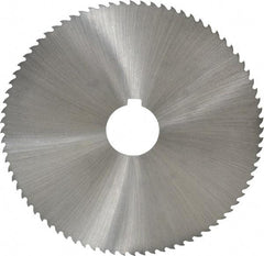 Controx - 5" Diam x 0.0469" Blade Thickness x 1" Arbor Hole Diam, 80 Tooth Slitting and Slotting Saw - Arbor Connection, Right Hand, Uncoated, Cobalt, 15° Rake, Concave Ground, Contains Keyway - Industrial Tool & Supply