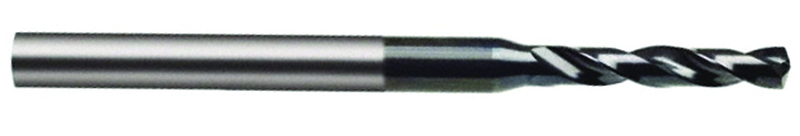 0.7mm Dia-Carbide Micro 4XD Drill-140Â° Point-Bright - Industrial Tool & Supply