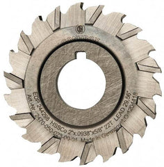 Controx - 2" Blade Diam x x 0.0938" Blade Thickness, 5/8" Hole, 22 Teeth, Cobalt Side Chip Saw - Staggered Tooth, Arbor Connection, Right Hand Cut, Uncoated, with Keyway - Industrial Tool & Supply