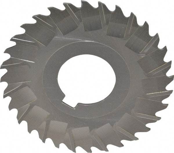 Controx - 3" Blade Diam x 1/16" Blade Thickness, 1" Hole, 32 Teeth, Cobalt Side Chip Saw - Staggered Tooth, Arbor Connection, Right Hand Cut, Uncoated, with Keyway - Industrial Tool & Supply