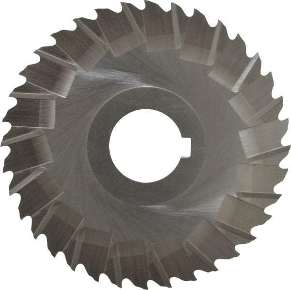 Controx - 4" Blade Diam x 1/16" Blade Thickness, 1" Hole, 36 Teeth, Cobalt Side Chip Saw - Staggered Tooth, Arbor Connection, Right Hand Cut, Uncoated, with Keyway - Industrial Tool & Supply