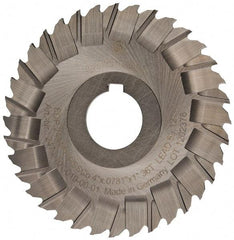 Controx - 4" Blade Diam x x 0.0781" Blade Thickness, 1" Hole, 36 Teeth, Cobalt Side Chip Saw - Staggered Tooth, Arbor Connection, Right Hand Cut, Uncoated, with Keyway - Industrial Tool & Supply