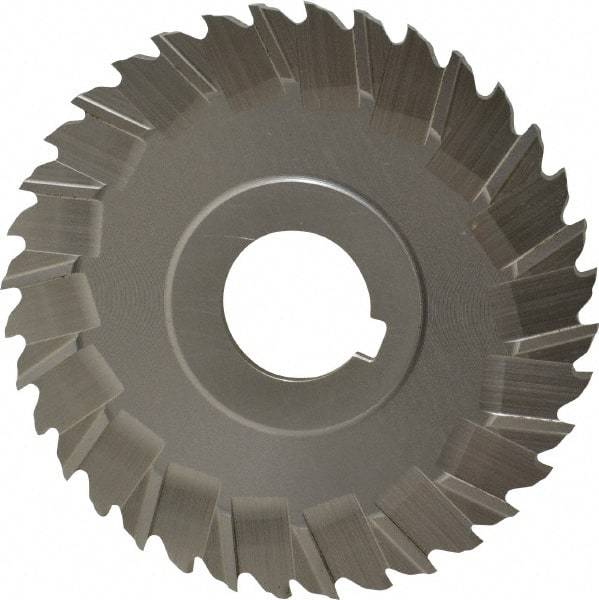 Controx - 4" Blade Diam x 1/8" Blade Thickness, 1" Hole, 36 Teeth, Cobalt Side Chip Saw - Staggered Tooth, Arbor Connection, Right Hand Cut, Uncoated, with Keyway - Industrial Tool & Supply
