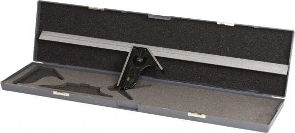 SPI - 2 Piece, 24" Combination Square Set - 1/16, 1/32, 1/64 & 1/8" (4R) Graduation, Hardened Steel Blade, Hardened Steel Square Head - Industrial Tool & Supply