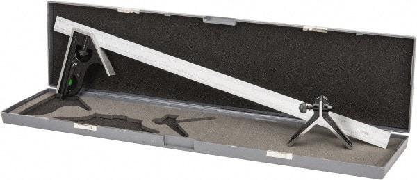 SPI - 3 Piece, 24" Combination Square Set - 1/16, 1/32, 1/64 & 1/8" (4R) Graduation, Hardened Steel Blade, Hardened Steel Center & Square Head - Industrial Tool & Supply