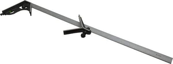 SPI - 3 Piece, 24" Combination Square Set - 1/100, 1/32, 1/50 & 1/64" (16R) Graduation, Hardened Steel Blade, Hardened Steel Center & Square Head - Industrial Tool & Supply