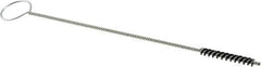 Brush Research Mfg. - 1-1/2" Long x 3/16" Diam Nylon Spiral Brush - 8" OAL, 0.005" Filament Diam, 0.097" Shank Diam - Industrial Tool & Supply