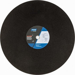 Norton - 20" Aluminum Oxide Cutoff Wheel - 5/32" Thick, 1" Arbor, 2,710 Max RPM, Use with Stationary Grinders - Industrial Tool & Supply