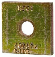 Cooper B-Line - 3/8" Rod, Zinc Dichromate Steel Square Strut Washer - 3/8" Bolt, Used with Cooper B Line Metal Framing Channels - Industrial Tool & Supply