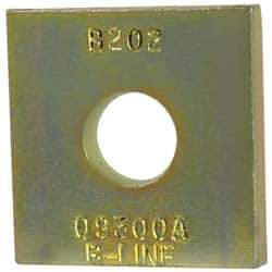 Cooper B-Line - 1/2" Rod, Zinc Dichromate Steel Square Strut Washer - 1/2" Bolt - Industrial Tool & Supply