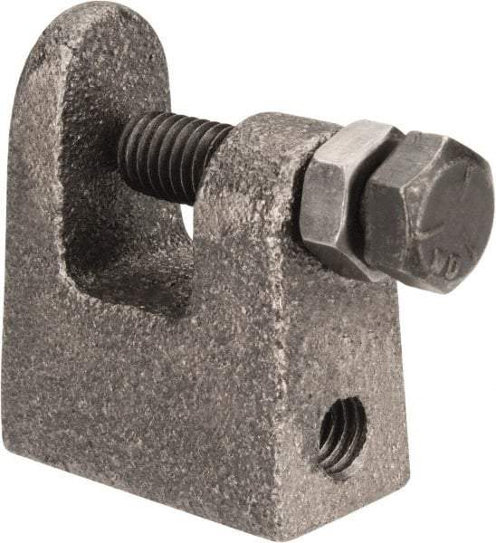 Cooper B-Line - 3/4" Max Flange Thickness, 3/8" Rod Top Beam Clamp - 400 Lb Capacity, Malleable Iron - Industrial Tool & Supply