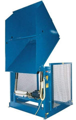 Vestil - 4,000 Lb Load Capacity, Steel Box Dumper - 66" Wide x 68" Long x 53-1/2" High, Blue - Industrial Tool & Supply