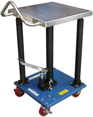 Vestil - 500 Lb Capacity Manual Hydraulic Post Lift Table - 31" Lift Height, 18" Platform Length x 18" Platform Width - Industrial Tool & Supply