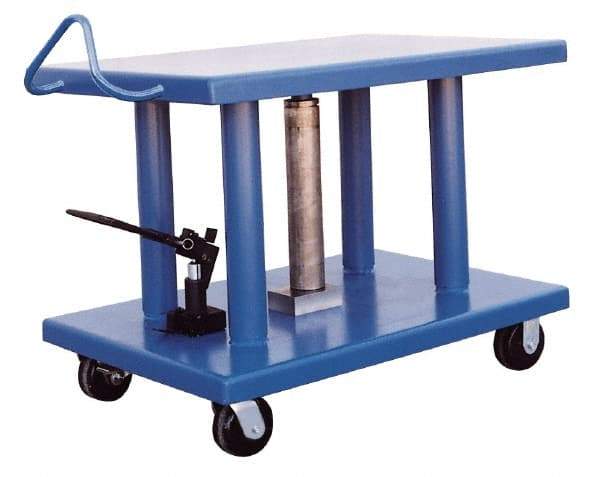 Vestil - 6,000 Lb Capacity Manual Hydraulic Post Lift Table - 36" Lift Height, 36" Platform Length x 24" Platform Width - Industrial Tool & Supply