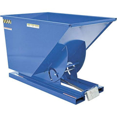 Vestil - 6,000 Lb Load Capacity, 1 Cu Yd, Steel Self-Dumping Hopper - 41-1/4" Wide x 61" Long x 43" High, Powder Coat Blue - Industrial Tool & Supply