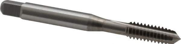 OSG - 1/4-20 UNC 3B 3 Flute Nitride Finish Vanadium High Speed Steel Straight Flute Machine Tap - Plug, Right Hand Thread, 2-1/2" OAL, 1" Thread Length, H3 Limit, Oversize - Exact Industrial Supply