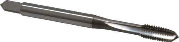 OSG - M5x0.80 Metric Coarse 3 Flute Nitride Finish Vanadium High Speed Steel Straight Flute Machine Tap - Plug, Right Hand Thread, 2-3/8" OAL, 7/8" Thread Length, D5 Limit, Oversize - Exact Industrial Supply