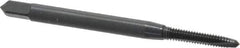 OSG - #3-48 UNC, 2 Flute, Oxide Finish, Vanadium High Speed Steel Spiral Point Tap - Plug Chamfer, Right Hand Thread, 1-13/16" OAL, 1/2" Thread Length, 0.141" Shank Diam, 2B Class of Fit, Series 280 - Exact Industrial Supply
