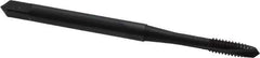 OSG - #5-40 UNC, 2 Flute, Oxide Finish, Vanadium High Speed Steel Spiral Point Tap - Plug Chamfer, Right Hand Thread, 1-15/16" OAL, 5/8" Thread Length, 0.141" Shank Diam, 2B/3B Class of Fit, Series 280 - Exact Industrial Supply