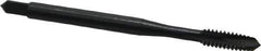 OSG - #6-32 UNC, 2 Flute, Oxide Finish, Vanadium High Speed Steel Spiral Point Tap - Plug Chamfer, Right Hand Thread, 2" OAL, 11/16" Thread Length, 0.141" Shank Diam, Series 280 - Exact Industrial Supply