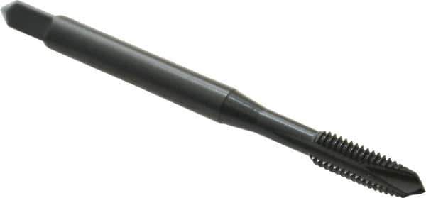 OSG - #10-32 UNF, 3 Flute, Oxide Finish, Vanadium High Speed Steel Spiral Point Tap - Plug Chamfer, Right Hand Thread, 2-3/8" OAL, 7/8" Thread Length, 0.194" Shank Diam, 3B Class of Fit, Series 280 - Exact Industrial Supply