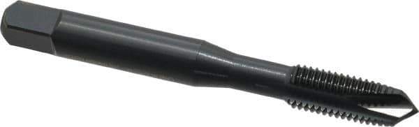 OSG - 5/16-24 UNF, 3 Flute, Oxide Finish, Vanadium High Speed Steel Spiral Point Tap - Plug Chamfer, Right Hand Thread, 2-23/32" OAL, 1-1/8" Thread Length, 0.318" Shank Diam, 2B Class of Fit, Series 280 - Exact Industrial Supply