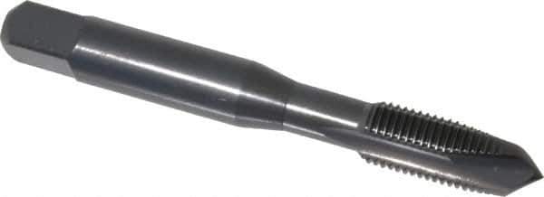 OSG - 3/8-24 UNF, 3 Flute, Oxide Finish, Vanadium High Speed Steel Spiral Point Tap - Plug Chamfer, Right Hand Thread, 2-15/16" OAL, 1-1/4" Thread Length, 0.381" Shank Diam, 2B Class of Fit, Series 280 - Exact Industrial Supply