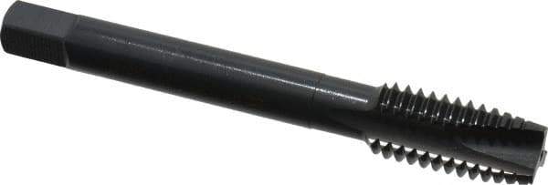 OSG - 7/16-14 UNC, 3 Flute, Oxide Finish, Vanadium High Speed Steel Spiral Point Tap - Plug Chamfer, Right Hand Thread, 3-5/32" OAL, 1-7/16" Thread Length, 0.323" Shank Diam, Series 280 - Exact Industrial Supply