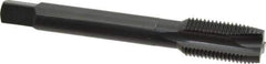 OSG - 1/2-20 UNF, 3 Flute, Oxide Finish, Vanadium High Speed Steel Spiral Point Tap - Plug Chamfer, Right Hand Thread, 3-3/8" OAL, 1-21/32" Thread Length, 0.367" Shank Diam, Series 280 - Exact Industrial Supply