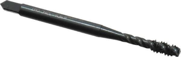 OSG - #6-32 UNC 3 Flute Modified Bottoming Spiral Flute Tap - Vanadium High Speed Steel, Oxide Finish, 2" OAL, Right Hand Flute, Right Hand Thread, Oversize, H7, Series 290 - Exact Industrial Supply