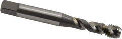 OSG - M8x1.25 Metric Coarse 2 Flute 6H Modified Bottoming Spiral Flute Tap - Vanadium High Speed Steel, Bright Finish, 2-23/32" OAL, Right Hand Flute, Right Hand Thread, D5, Series 296 - Exact Industrial Supply