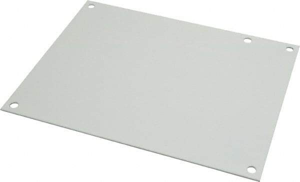 Cooper B-Line - 6-1/4" OAW x 8-1/4" OAH Powder Coat Finish Electrical Enclosure Nonperforated Panel - 10" x 8" Box, 14 Gauge Steel, Use with 1084-1/1086 RHC/1086-1 - Industrial Tool & Supply