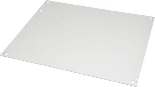 Cooper B-Line - 8-1/4" OAW x 10-1/4" OAH Powder Coat Finish Electrical Enclosure Nonperforated Panel - 12" x 10" Box, 14 Gauge Steel, Use with 12104-1/12106 RHC/12106-1 - Industrial Tool & Supply