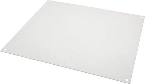 Cooper B-Line - 10-1/4" OAW x 12-1/4" OAH Powder Coat Finish Electrical Enclosure Nonperforated Panel - 14" x 12" Box, 14 Gauge Steel, Use with 14124-1/14126-1/14128-1 - Industrial Tool & Supply