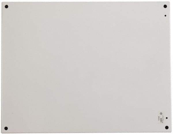 Cooper B-Line - 20-7/8" OAW x 32-7/8" OAH Powder Coat Finish Electrical Enclosure Flanged Panel - 36" x 24" Box, 12 Gauge Steel, Use with 362412RHC - Industrial Tool & Supply
